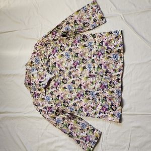 ☀️Christopher & Banks floral 3/4 sleeve Shirt☀️